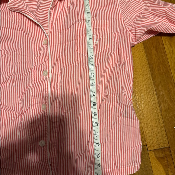 lauren by ralph lauren red and white striped button up - Picture 6 of 8